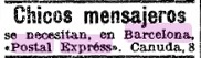 Barcelona-Postal-Express-advertisement- LAVANGUARDIA-04-Briefmarke-Stamp-Sello-Timbro–francobollo-Timbre-Frimærke-Postzegel-Známky-Poštneznamke-Znaczki